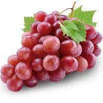 uva roja con pepitas